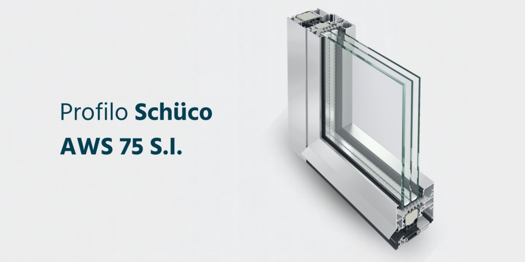 Dettaglio di un serramento in alluminio Schüco
